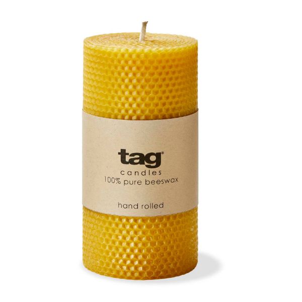 Hand Rolled Beeswax Pillar Candle