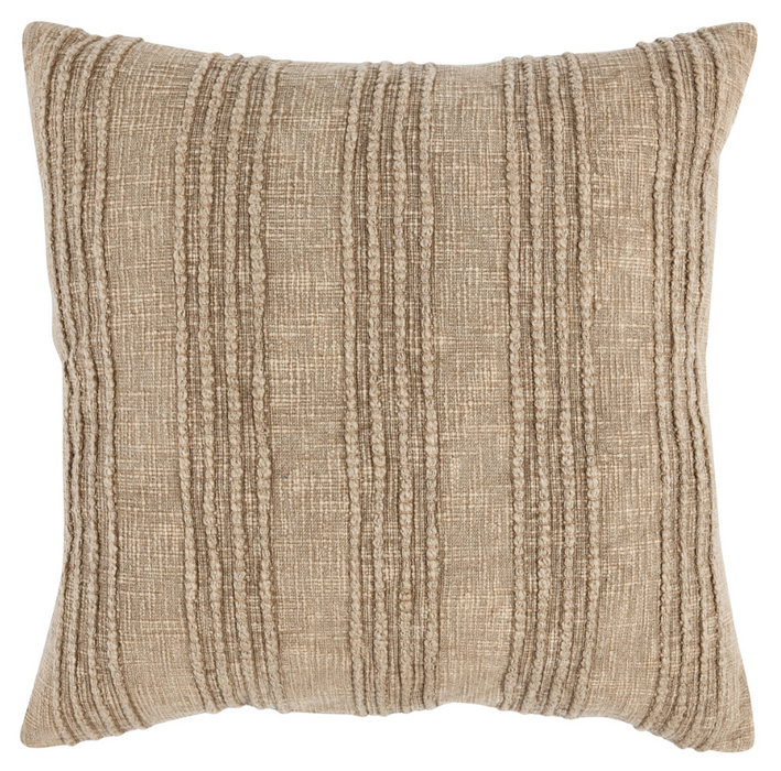 Striped Natural & Ivory Pillow 22x22