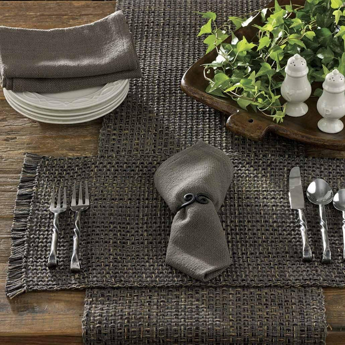 Charcoal Tweed Table Runner - 54"