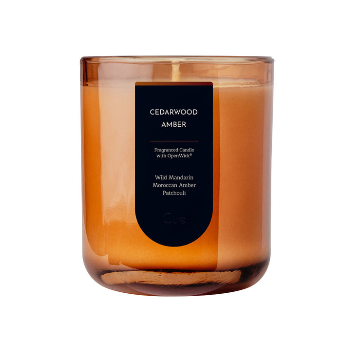 Cedarwood Amber Candle 12 oz • Cue Company