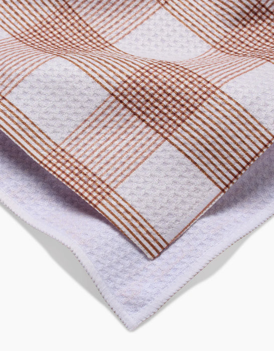 Geometry • Vintage Gingham Natural Tea Towel - 18x30