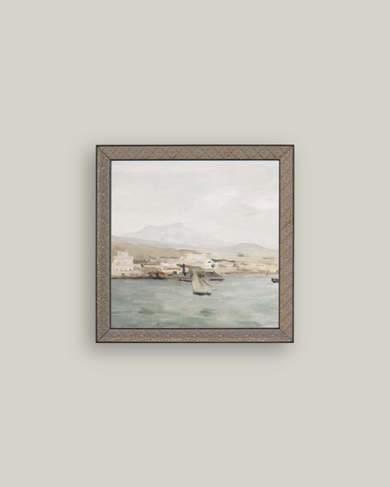Sailboat Landscape Wall Art - 16x16