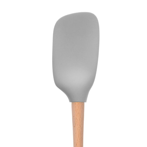 Flex-Core Spoonula Wood Handle | Oyster Gray • Tovolo