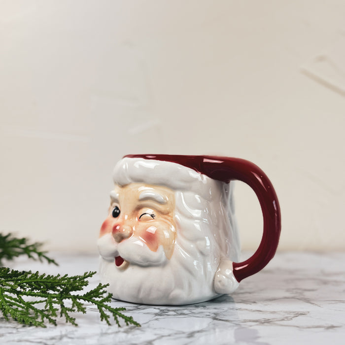 Winking Santa Mug