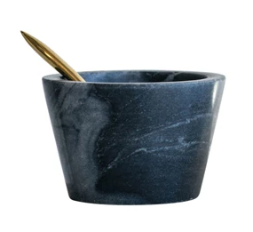 Gray Marble Bowl with Spoon