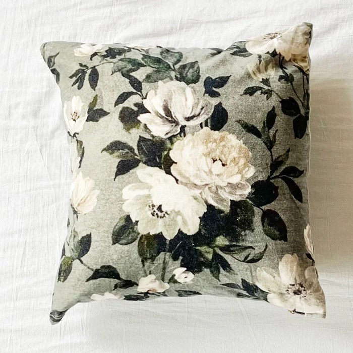 Flower Velvet Square Pillow