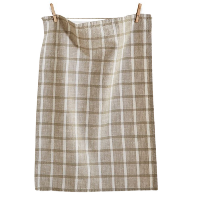 Grid White Canyon Dishtowel