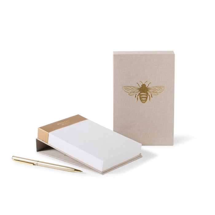 Classic Bee Bookcloth Note
