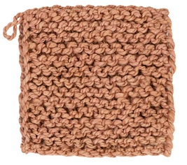 Coral Jute Crocheted Pot Holder