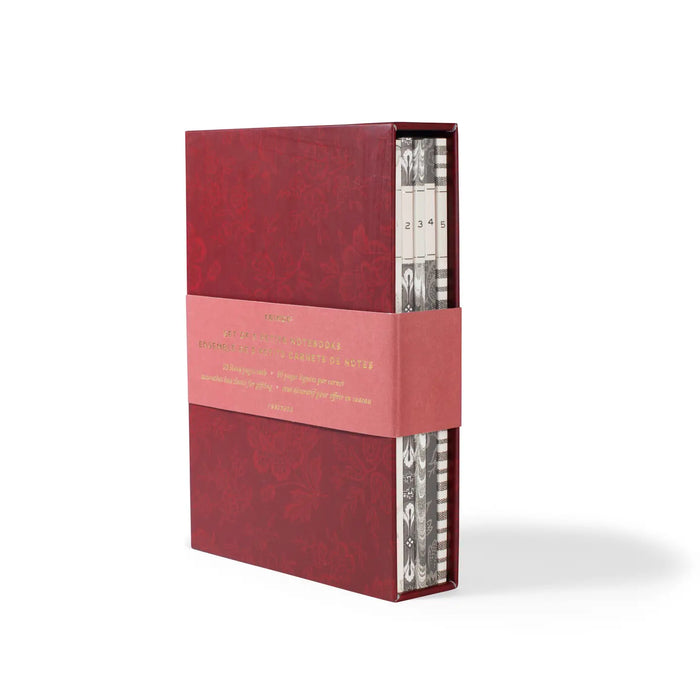 Red Floral Case Petite Notebooks - Set of 5