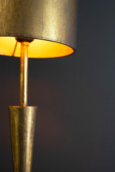 Antique Gold Table Lamp with Shade