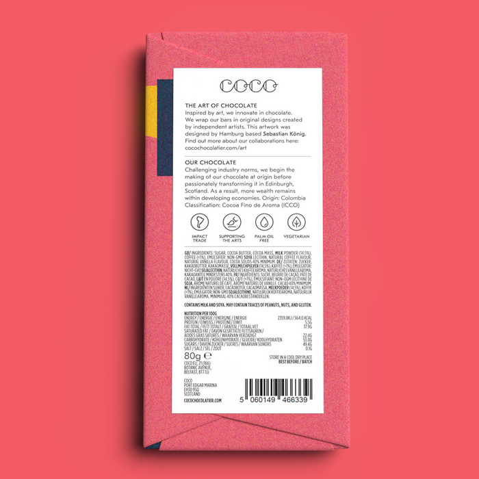 Mocha Milk Chocolate Bar • COCO Chocolatier