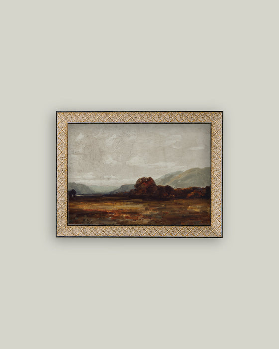 Fall Mountain Wall Art With Copper & Black Frame - 14x10