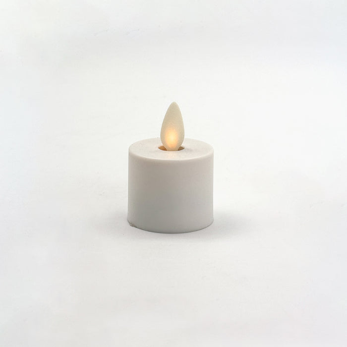 White Single Tea Light  Moving Flame - 1.5x2