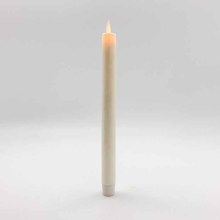 Ivory Single Taper Moving Flame - 10.5"
