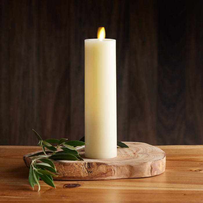 Luminara Ivory Pillar Candle - 2x8