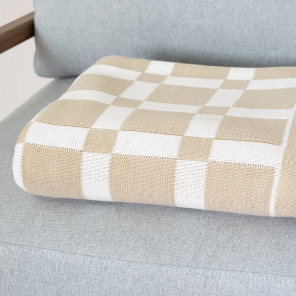 Beige Cross Throw - 50x60