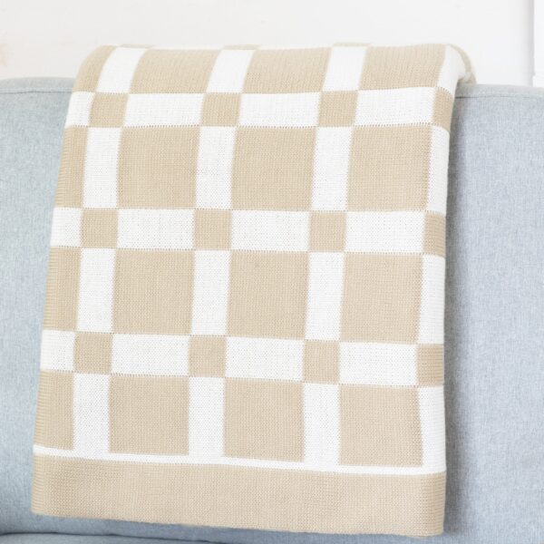 Beige Cross Throw - 50x60