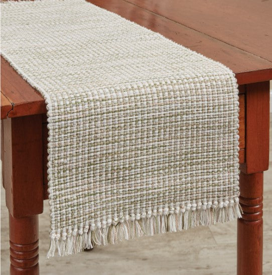 Basket Weave Table Runner in Meadow - 13x36