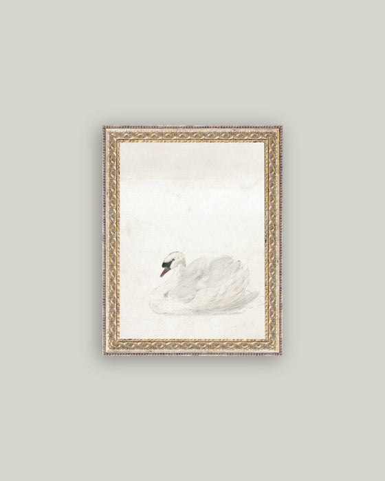 Swan Nursery Gold Wall Art - 10x14