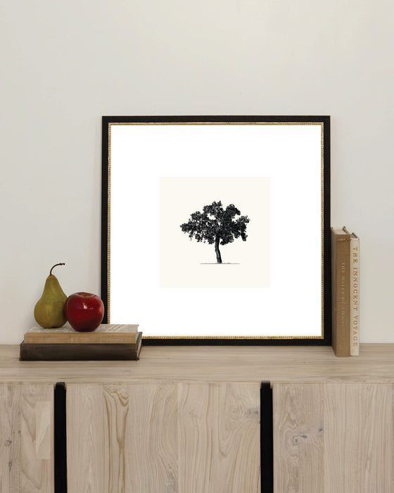 Tree With Black Frame & Gold Dot - 14x14