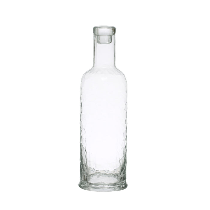 Hammered Glass Carafe with Stopper -  32 oz