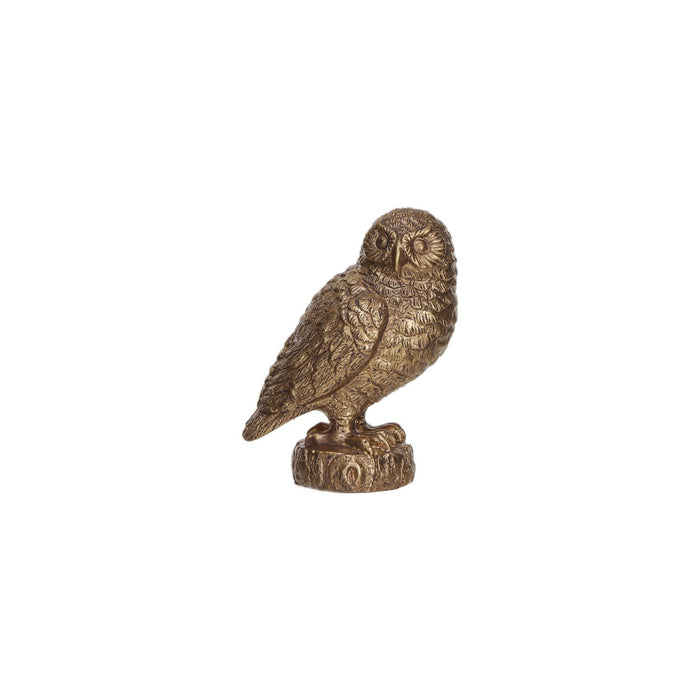 Small Resin Owl Gold - 4"