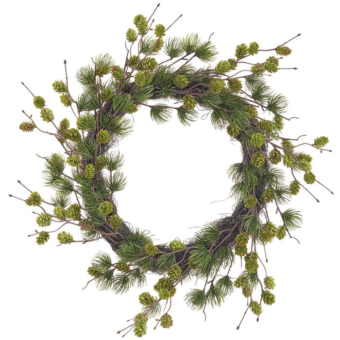 20" Pine Wreath w/ Pinecones