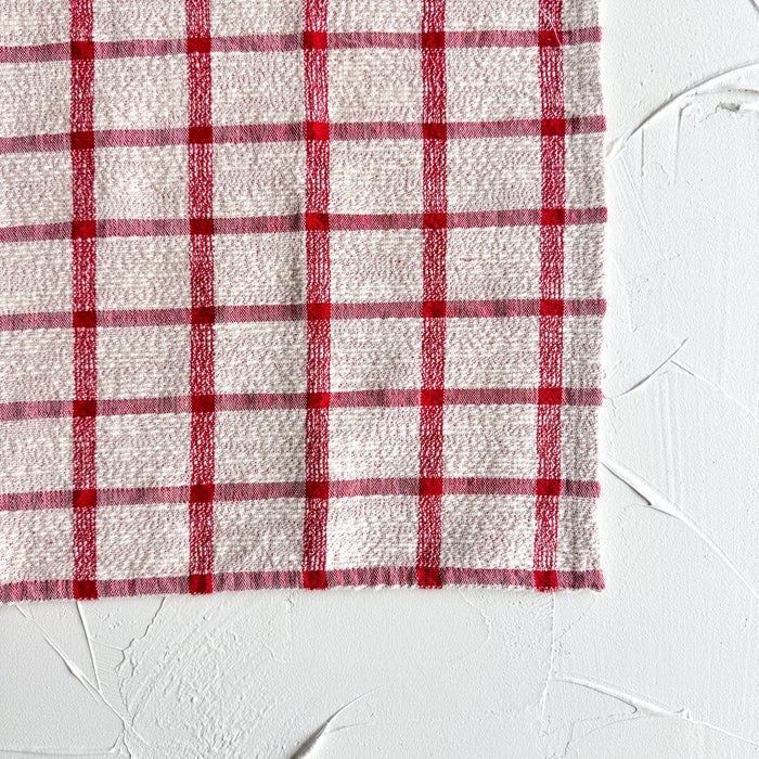 Red Vintage Style Dishtowel Plaid