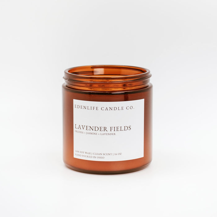 16 oz Lavender Fields Candle • Edenlife Candle Co.