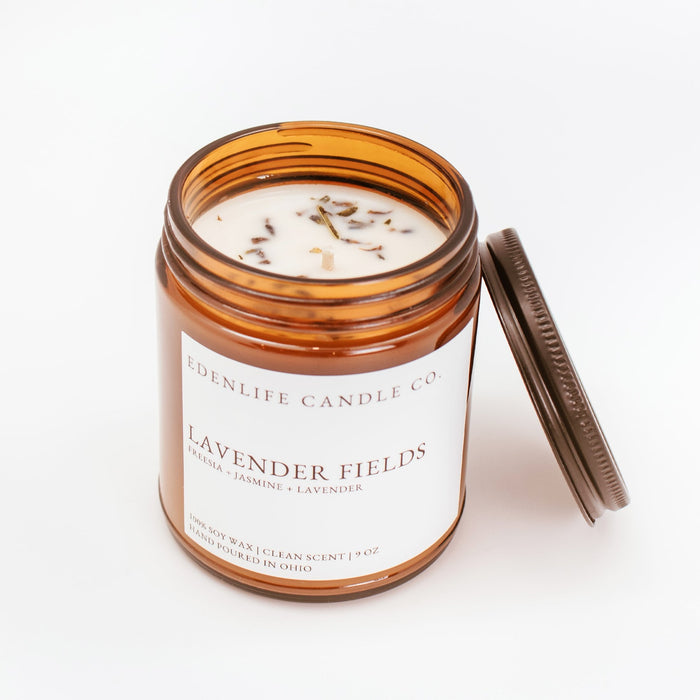 9 oz Lavender Fields Candle • Edenlife Candle Co.
