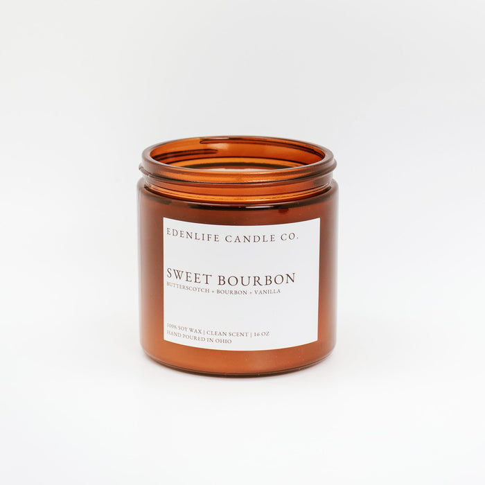 16 oz Sweet Bourbon Candle • Edenlife Candle Co.