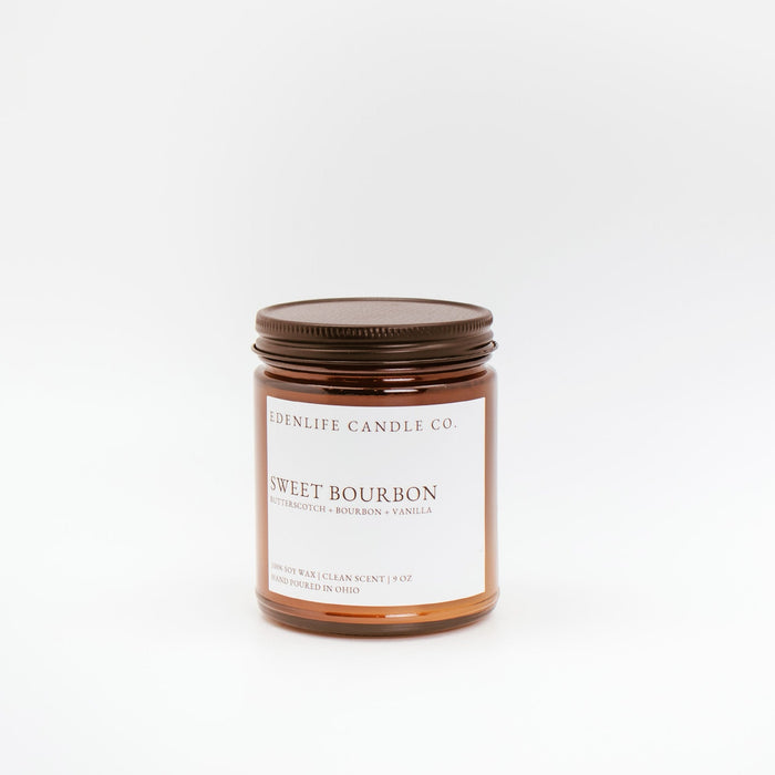 9 oz Sweet Bourbon Candle • Edenlife Candle Co.