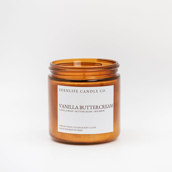 16 oz Vanilla Buttercream Candle • Edenlife Candle Co.