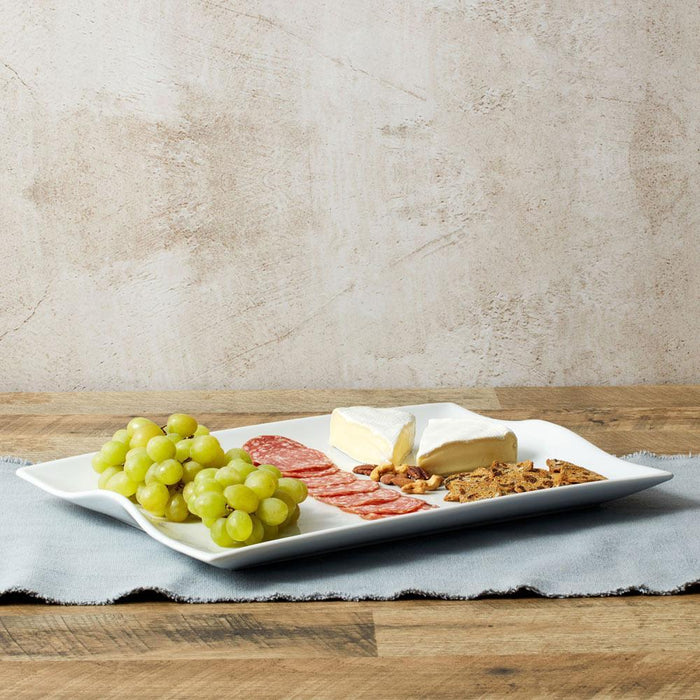 Everyday White Rectangular Serving Platter - 18.25"