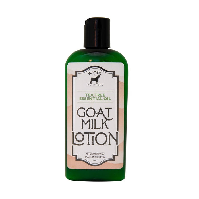 Tea Tree Essential Oil Goat Milk Lotion 4 oz • Bates Family Farm