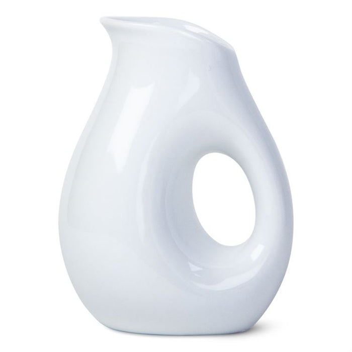 White Small Oval Pitcher