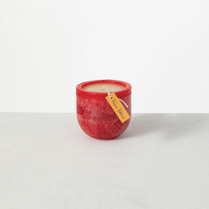 Small Unscented Cranberry Goblet Candle - 3.25" • Vance Kitira