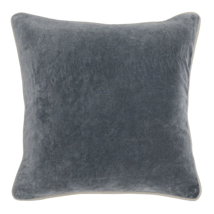 Velvet Stone Gray Pillow - 18x18