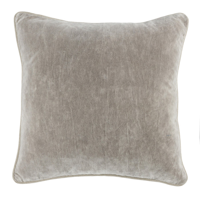 Velvet Silver Pillow - 18x18