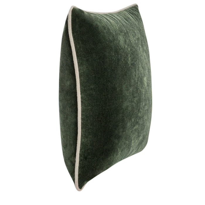 Velvet Forest Green Pillow - 22x22