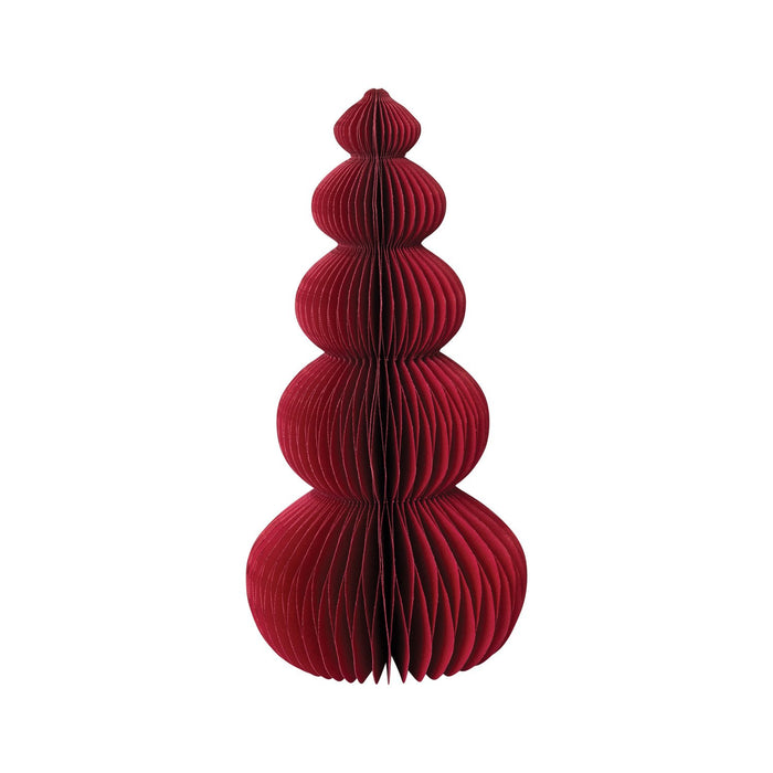 Red Honeycomb Paper Tree - 14"